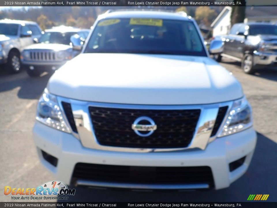 2019 Nissan Armada Platinum 4x4 Pearl White Tricoat / Charcoal Photo #9