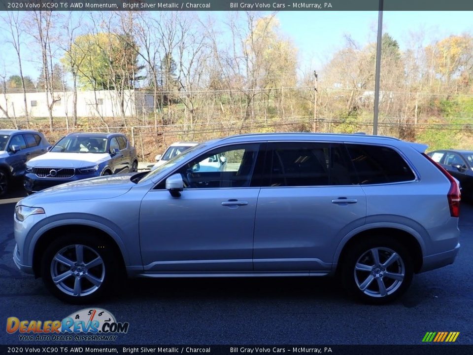 2020 Volvo XC90 T6 AWD Momentum Bright Silver Metallic / Charcoal Photo #7