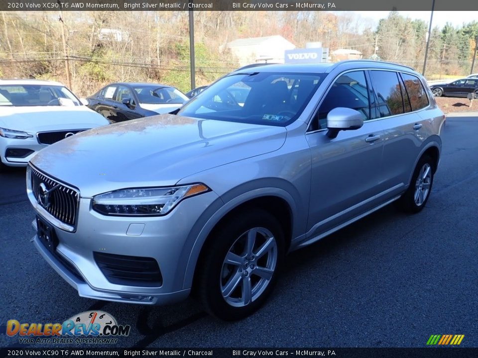 2020 Volvo XC90 T6 AWD Momentum Bright Silver Metallic / Charcoal Photo #8