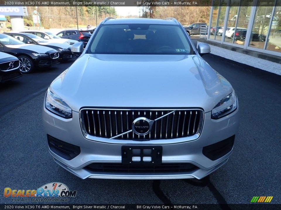 2020 Volvo XC90 T6 AWD Momentum Bright Silver Metallic / Charcoal Photo #9