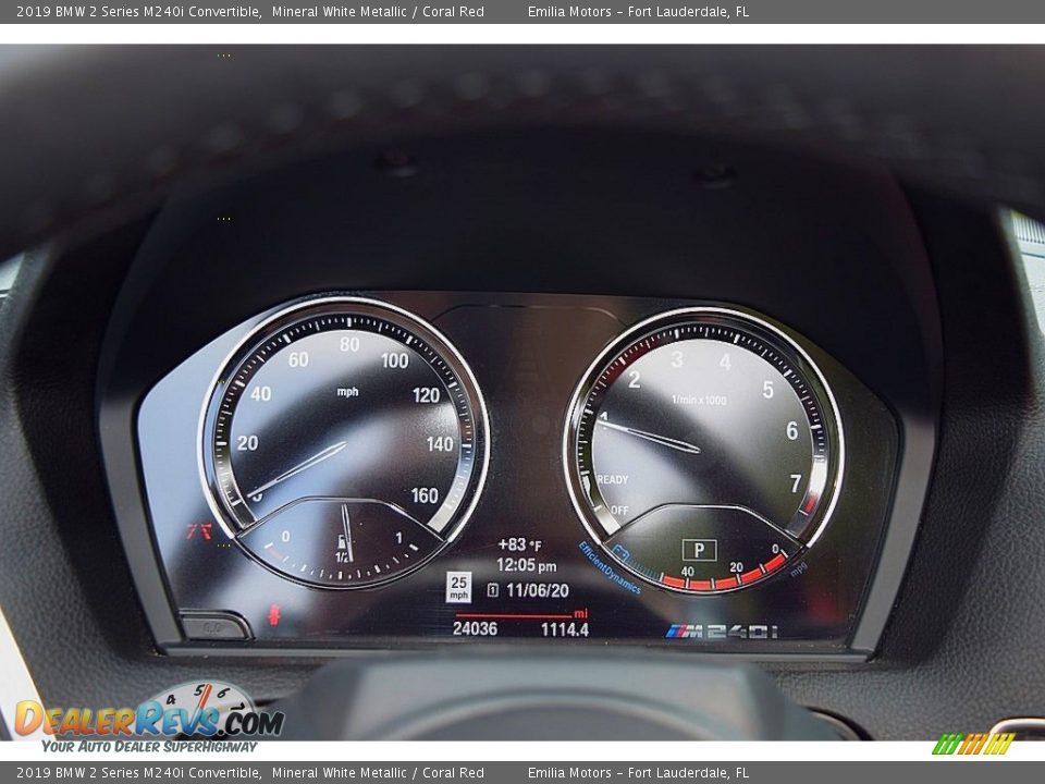 2019 BMW 2 Series M240i Convertible Gauges Photo #75