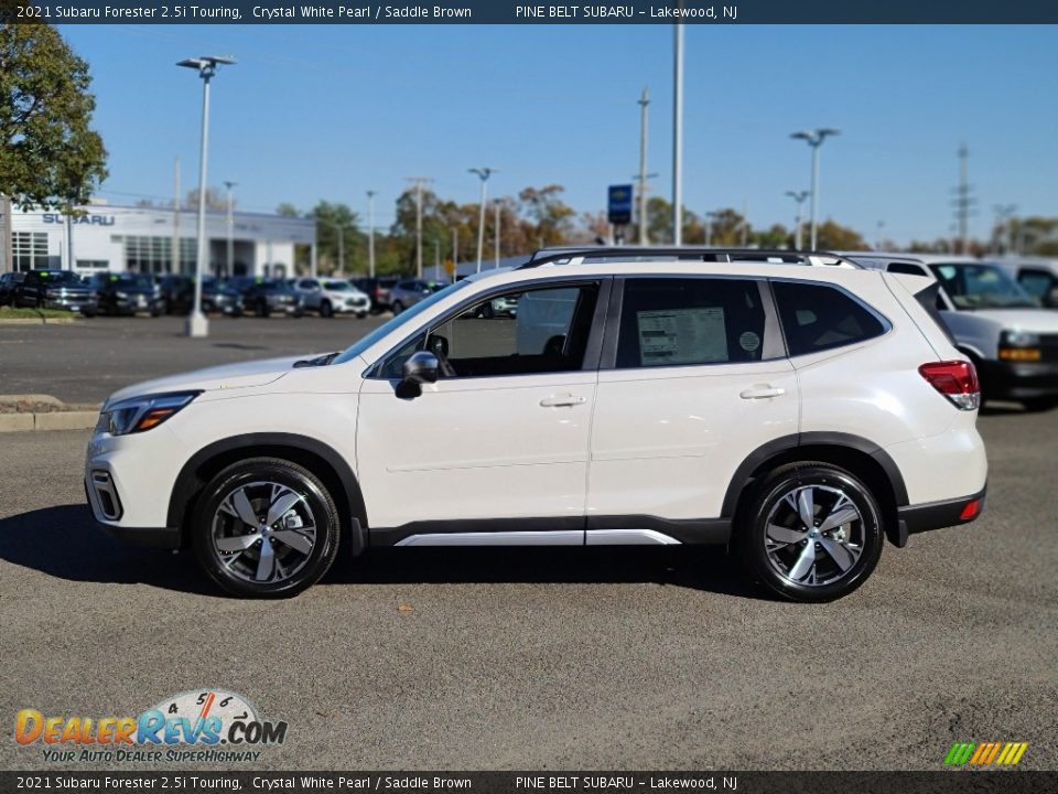 2021 Subaru Forester 2.5i Touring Crystal White Pearl / Saddle Brown Photo #4