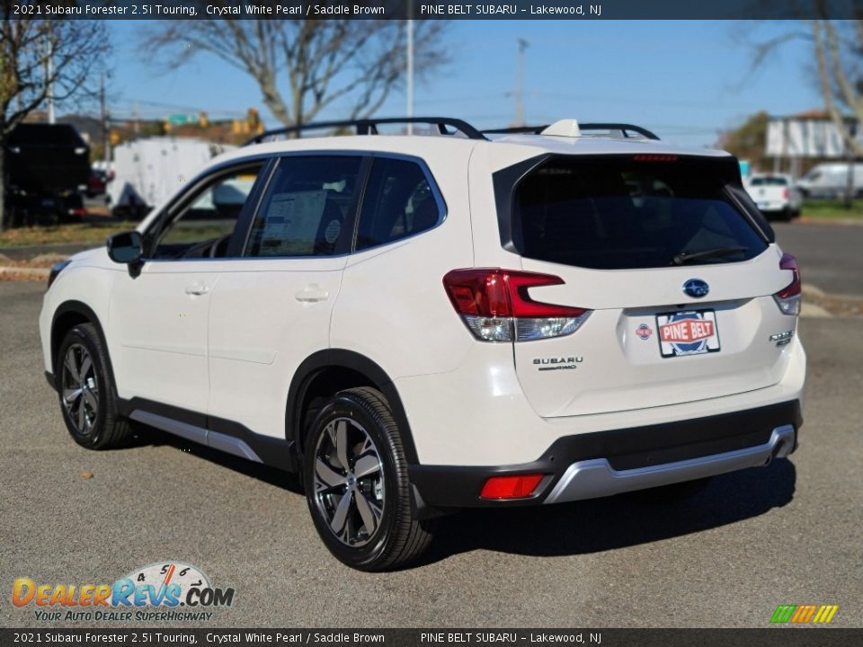 2021 Subaru Forester 2.5i Touring Crystal White Pearl / Saddle Brown Photo #6