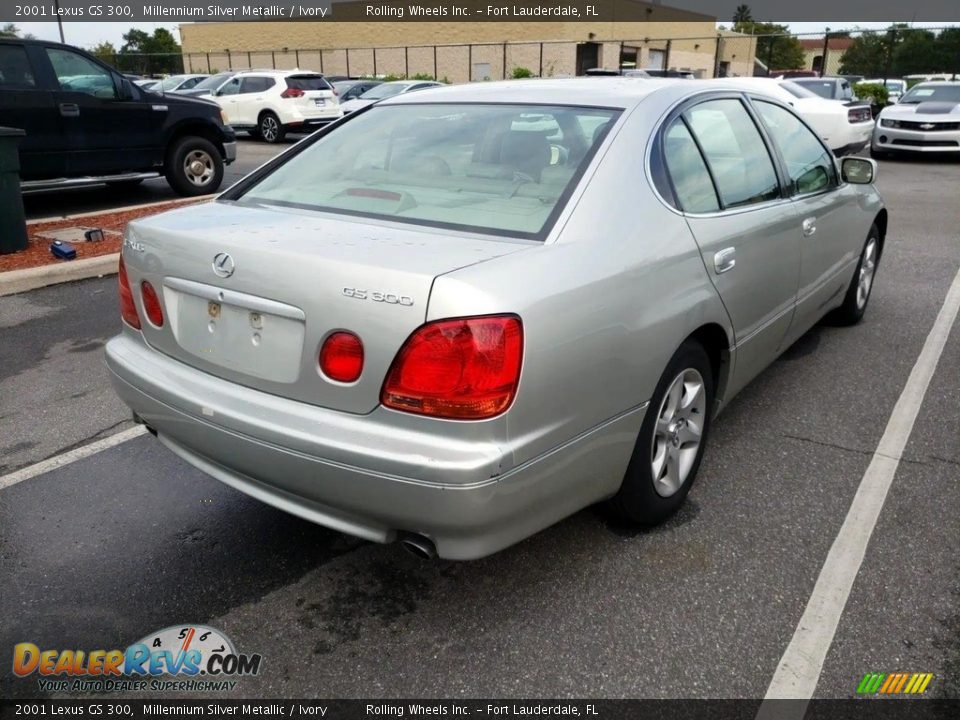 2001 Lexus GS 300 Millennium Silver Metallic / Ivory Photo #3