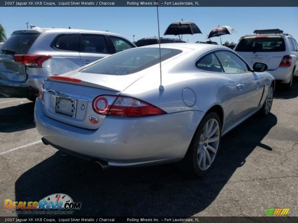 2007 Jaguar XK XK8 Coupe Liquid Silver Metallic / Charcoal Photo #3