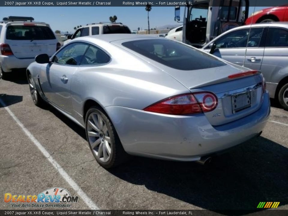 2007 Jaguar XK XK8 Coupe Liquid Silver Metallic / Charcoal Photo #4
