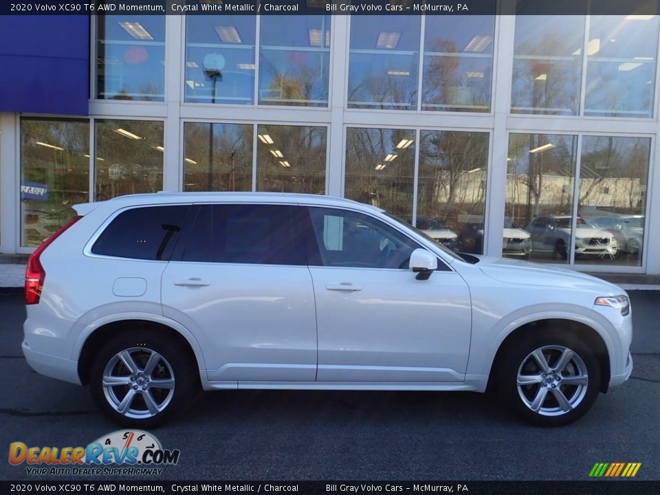 2020 Volvo XC90 T6 AWD Momentum Crystal White Metallic / Charcoal Photo #2