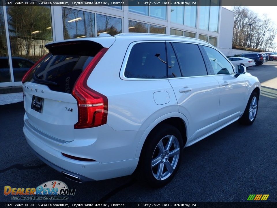 2020 Volvo XC90 T6 AWD Momentum Crystal White Metallic / Charcoal Photo #3