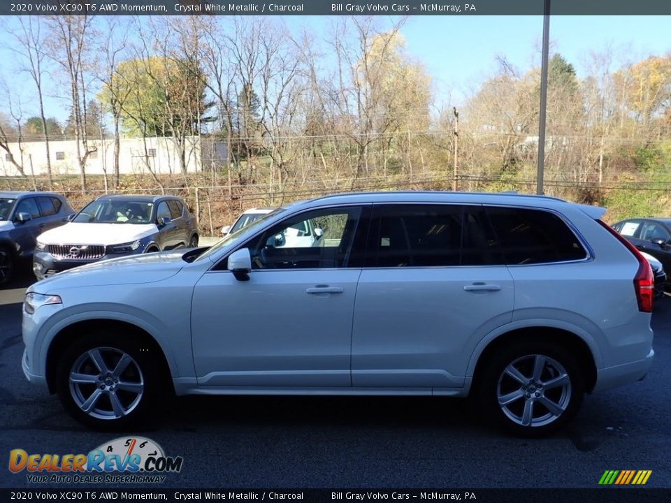 2020 Volvo XC90 T6 AWD Momentum Crystal White Metallic / Charcoal Photo #7