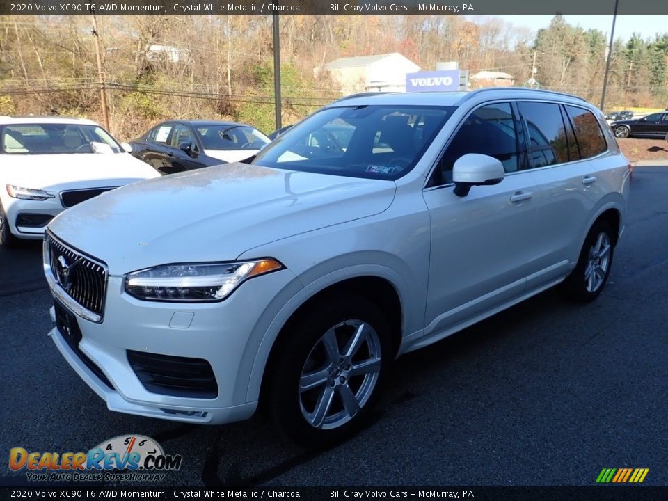 2020 Volvo XC90 T6 AWD Momentum Crystal White Metallic / Charcoal Photo #8