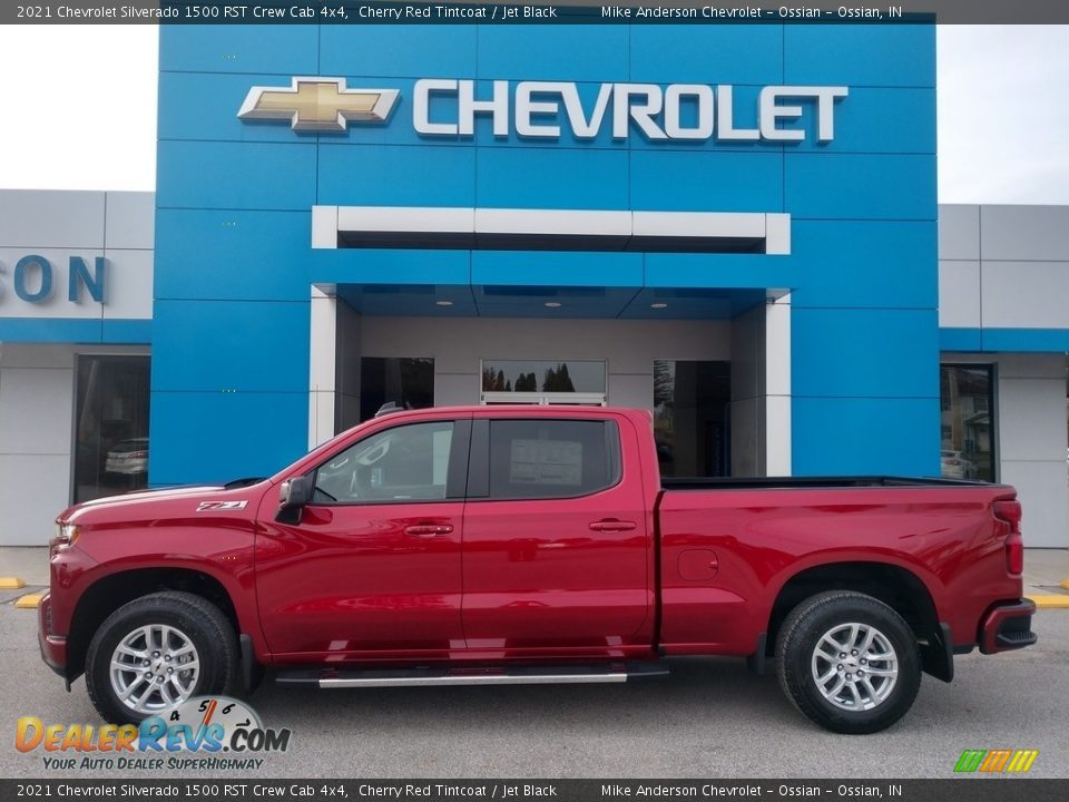 2021 Chevrolet Silverado 1500 RST Crew Cab 4x4 Cherry Red Tintcoat / Jet Black Photo #1