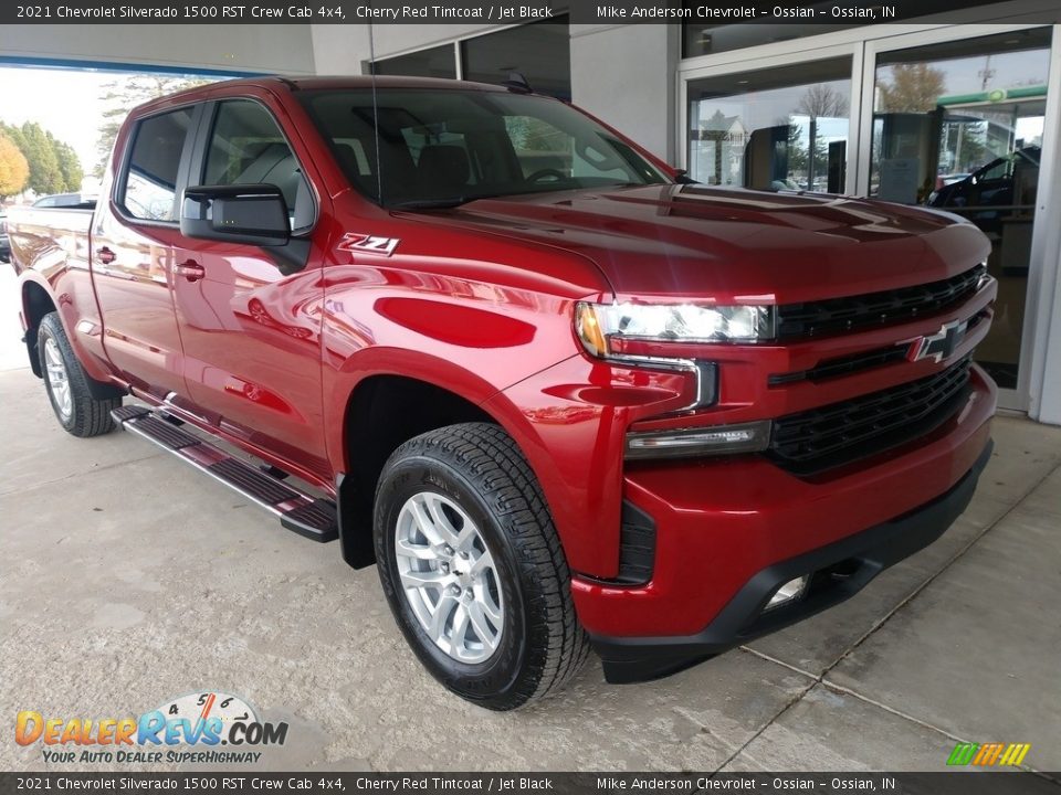 2021 Chevrolet Silverado 1500 RST Crew Cab 4x4 Cherry Red Tintcoat / Jet Black Photo #2