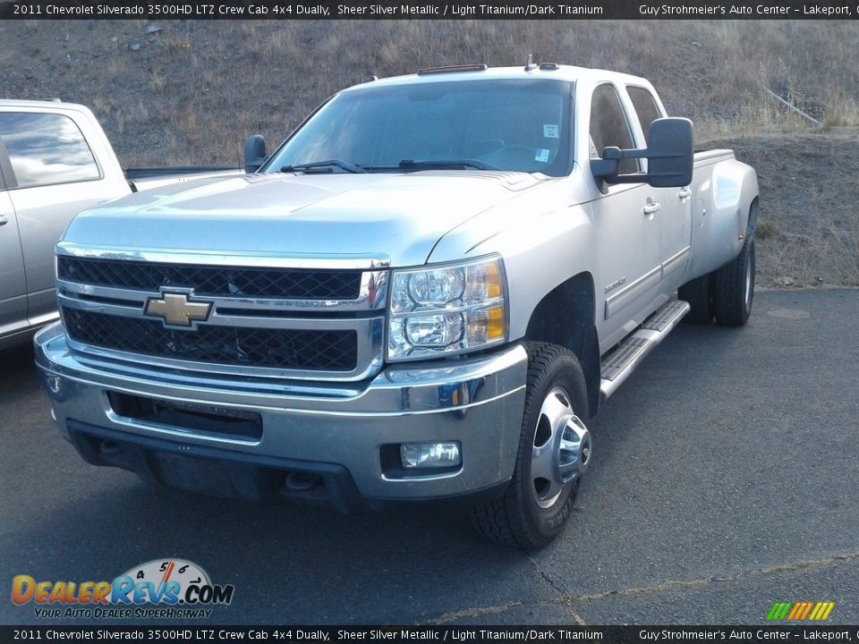 2011 Chevrolet Silverado 3500HD LTZ Crew Cab 4x4 Dually Sheer Silver Metallic / Light Titanium/Dark Titanium Photo #2