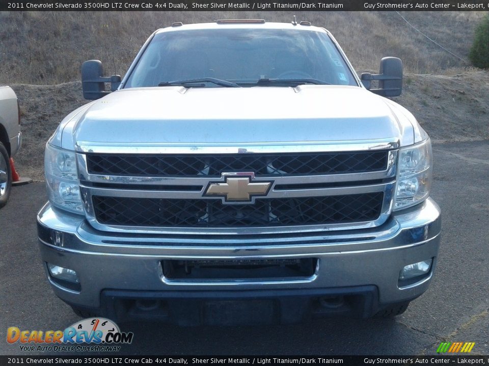 2011 Chevrolet Silverado 3500HD LTZ Crew Cab 4x4 Dually Sheer Silver Metallic / Light Titanium/Dark Titanium Photo #3