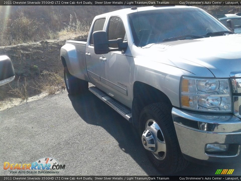 2011 Chevrolet Silverado 3500HD LTZ Crew Cab 4x4 Dually Sheer Silver Metallic / Light Titanium/Dark Titanium Photo #6