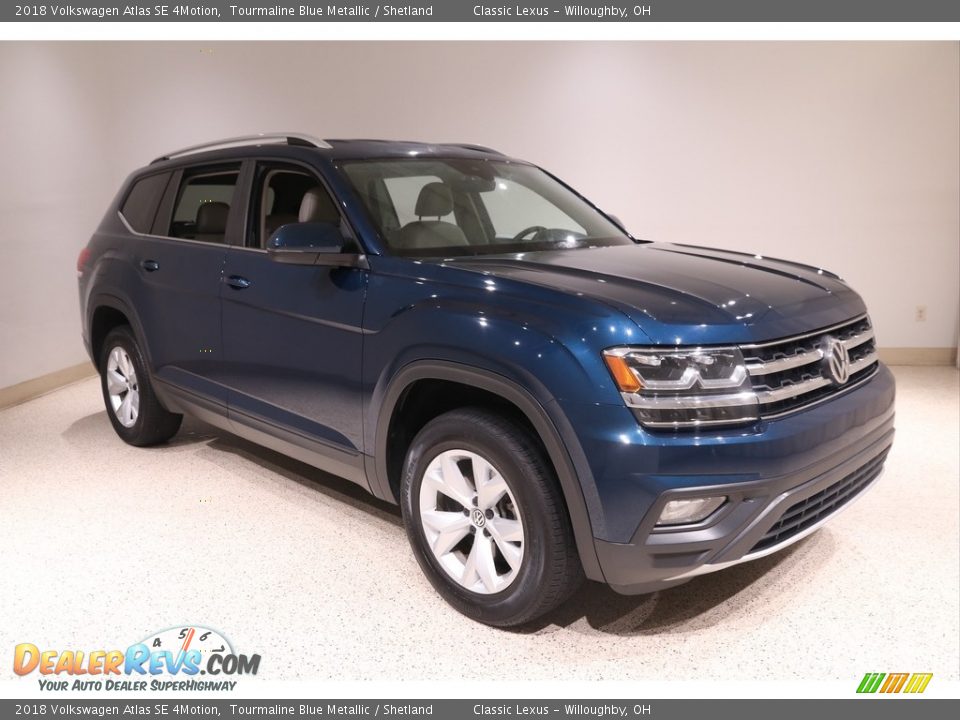 2018 Volkswagen Atlas SE 4Motion Tourmaline Blue Metallic / Shetland Photo #1