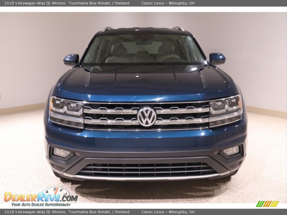 2018 Volkswagen Atlas SE 4Motion Tourmaline Blue Metallic / Shetland Photo #2