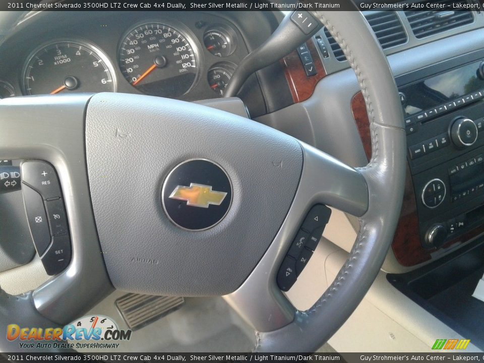 2011 Chevrolet Silverado 3500HD LTZ Crew Cab 4x4 Dually Sheer Silver Metallic / Light Titanium/Dark Titanium Photo #11