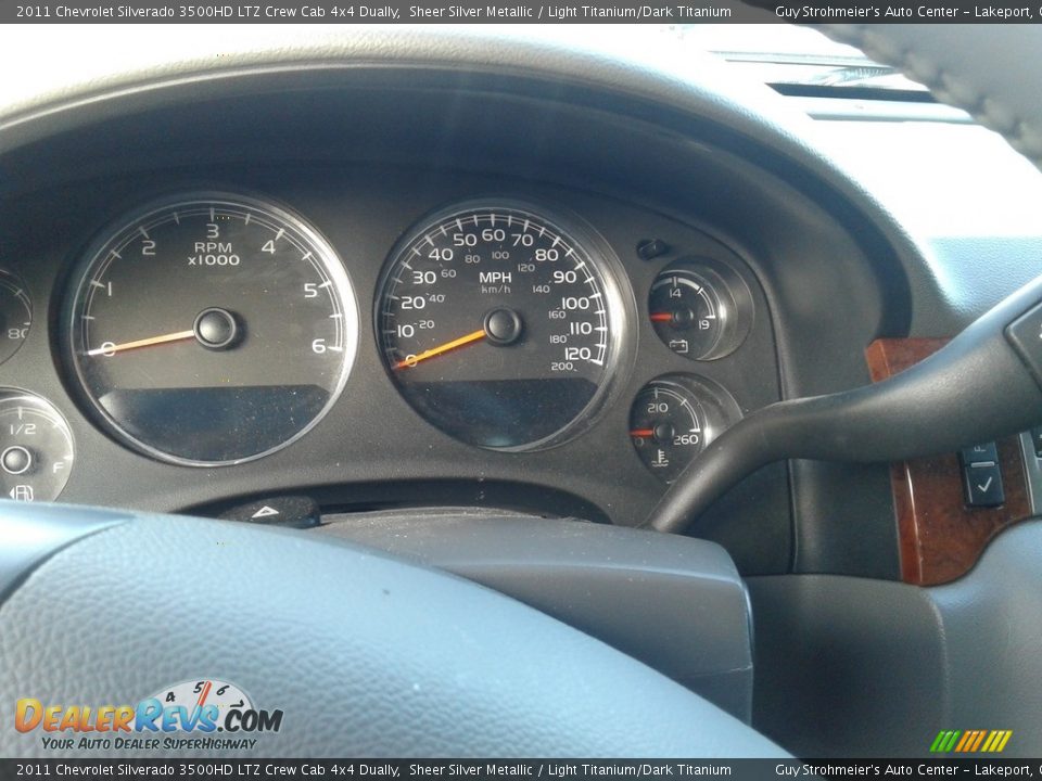 2011 Chevrolet Silverado 3500HD LTZ Crew Cab 4x4 Dually Sheer Silver Metallic / Light Titanium/Dark Titanium Photo #12