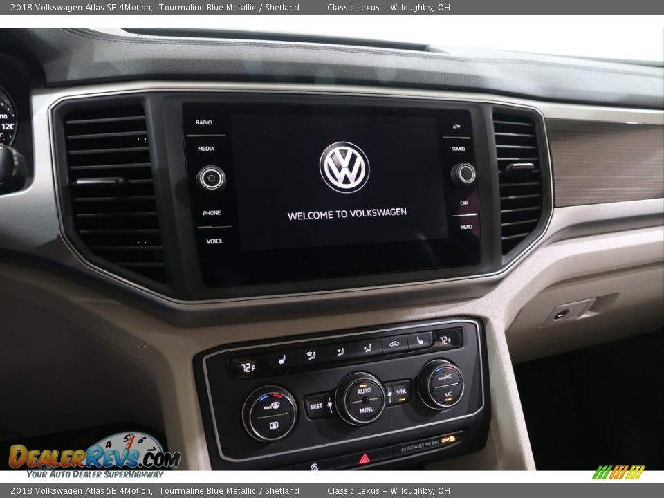 2018 Volkswagen Atlas SE 4Motion Tourmaline Blue Metallic / Shetland Photo #8