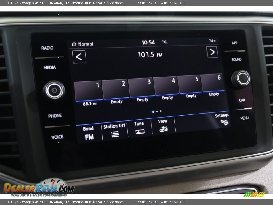 2018 Volkswagen Atlas SE 4Motion Tourmaline Blue Metallic / Shetland Photo #11