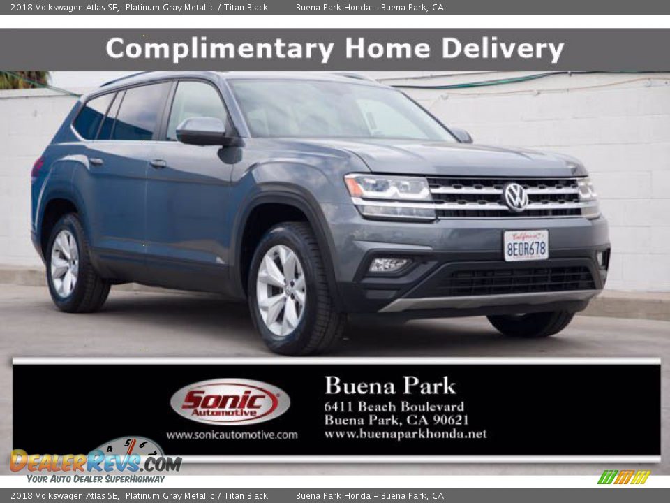 2018 Volkswagen Atlas SE Platinum Gray Metallic / Titan Black Photo #1