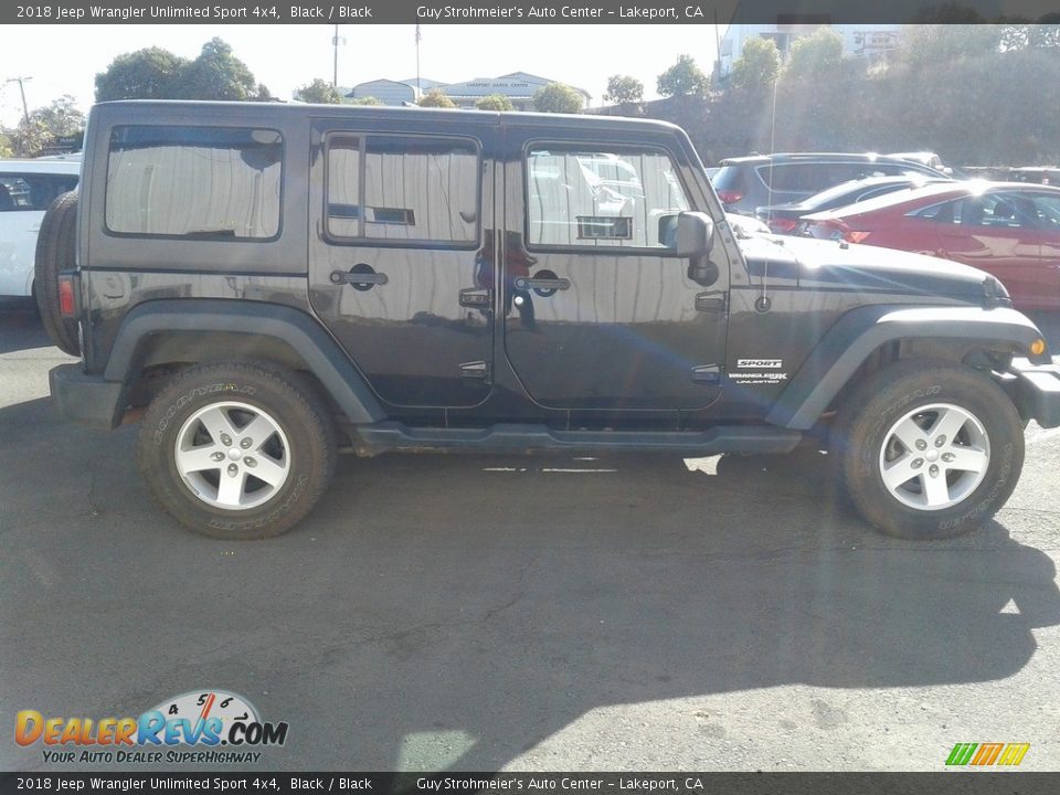 2018 Jeep Wrangler Unlimited Sport 4x4 Black / Black Photo #3