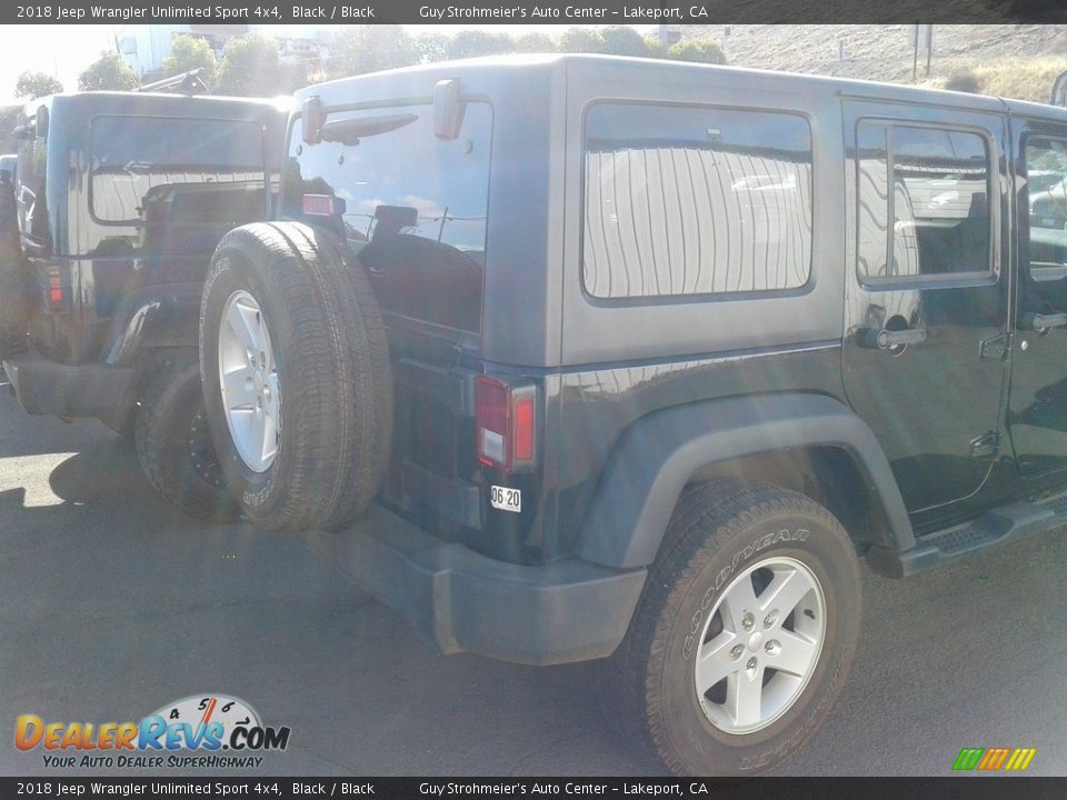 2018 Jeep Wrangler Unlimited Sport 4x4 Black / Black Photo #5