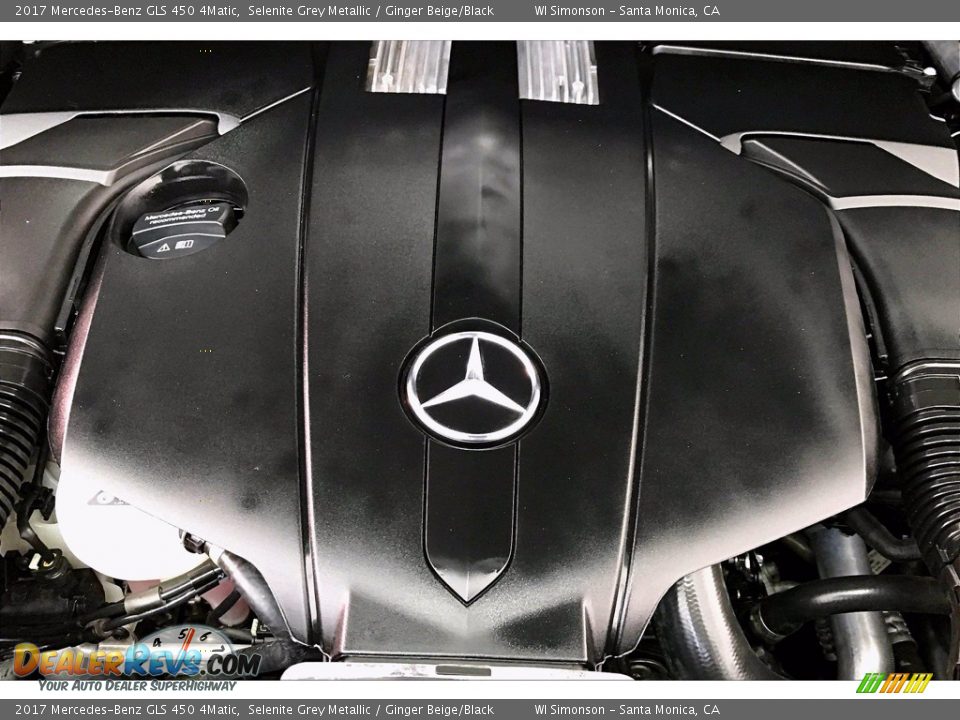2017 Mercedes-Benz GLS 450 4Matic Selenite Grey Metallic / Ginger Beige/Black Photo #32