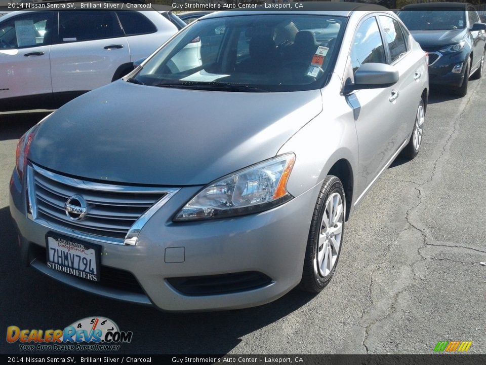 2014 Nissan Sentra SV Brilliant Silver / Charcoal Photo #1