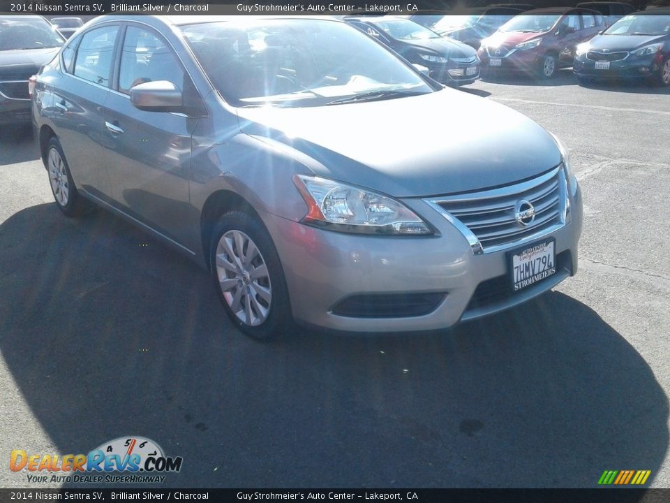 2014 Nissan Sentra SV Brilliant Silver / Charcoal Photo #2