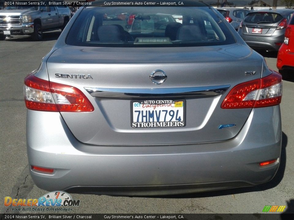 2014 Nissan Sentra SV Brilliant Silver / Charcoal Photo #4