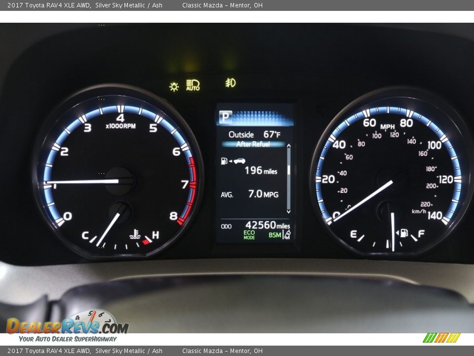 2017 Toyota RAV4 XLE AWD Silver Sky Metallic / Ash Photo #7