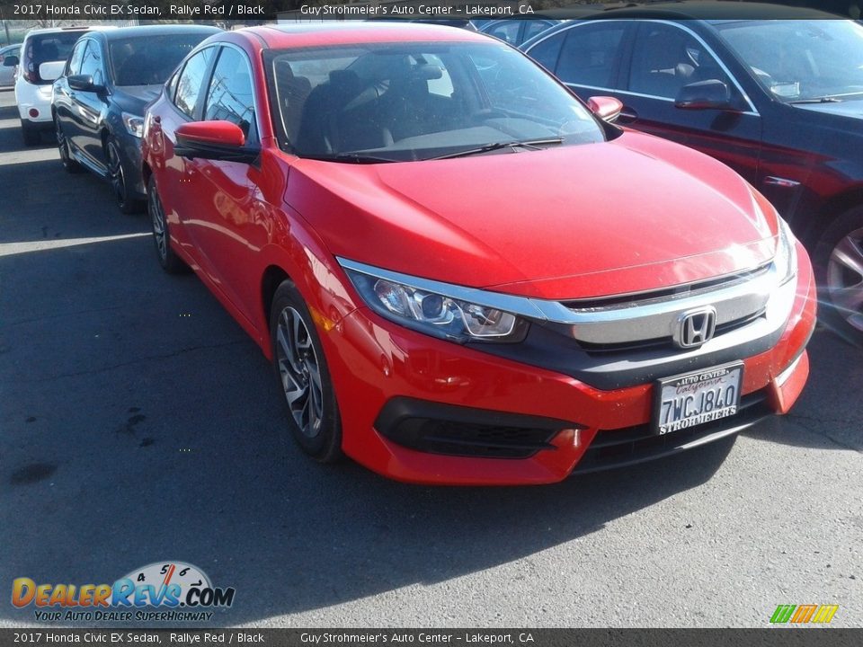 2017 Honda Civic EX Sedan Rallye Red / Black Photo #1