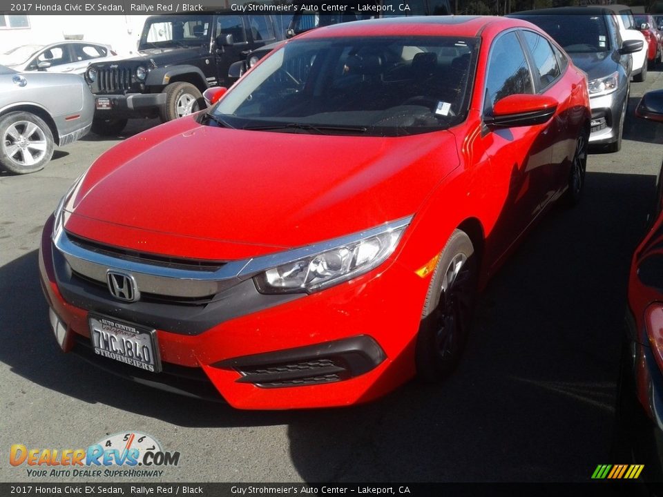 2017 Honda Civic EX Sedan Rallye Red / Black Photo #3