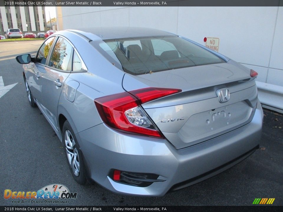 2018 Honda Civic LX Sedan Lunar Silver Metallic / Black Photo #3