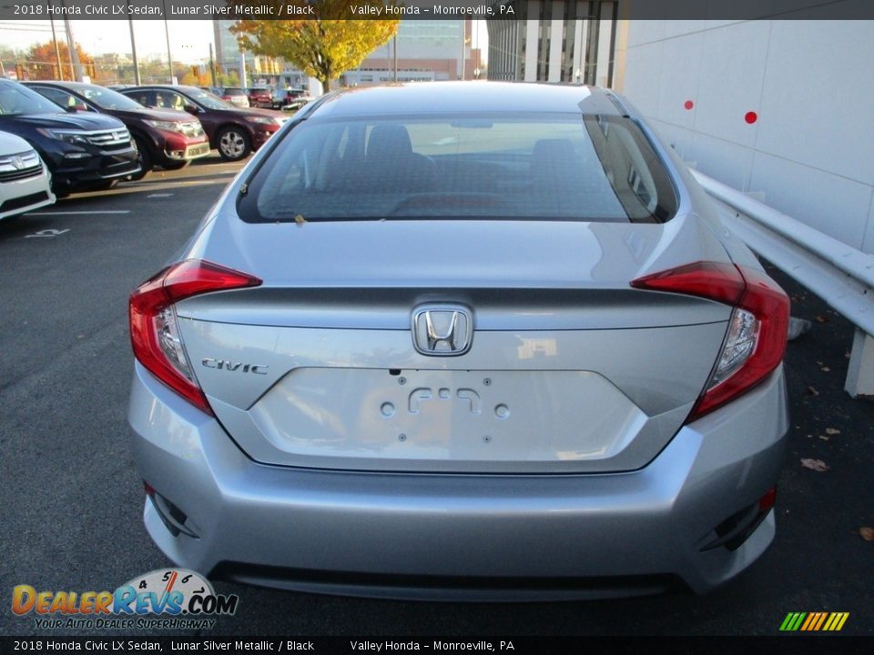 2018 Honda Civic LX Sedan Lunar Silver Metallic / Black Photo #4