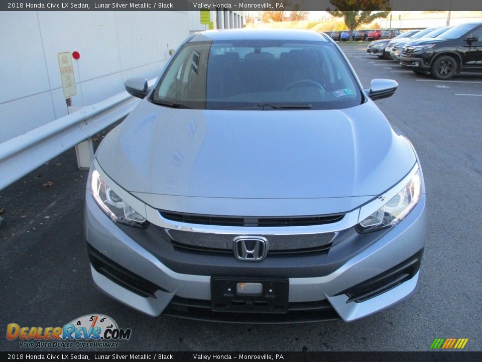 2018 Honda Civic LX Sedan Lunar Silver Metallic / Black Photo #8