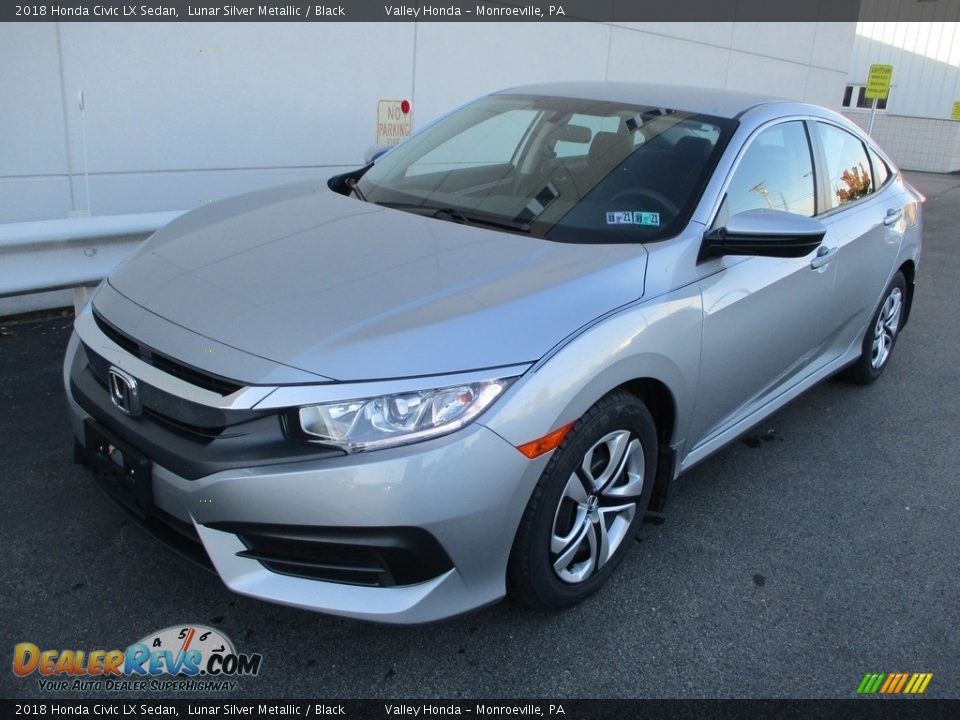 2018 Honda Civic LX Sedan Lunar Silver Metallic / Black Photo #9
