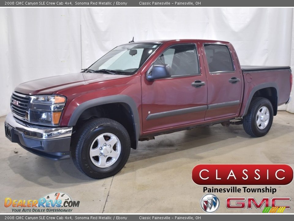 2008 GMC Canyon SLE Crew Cab 4x4 Sonoma Red Metallic / Ebony Photo #1