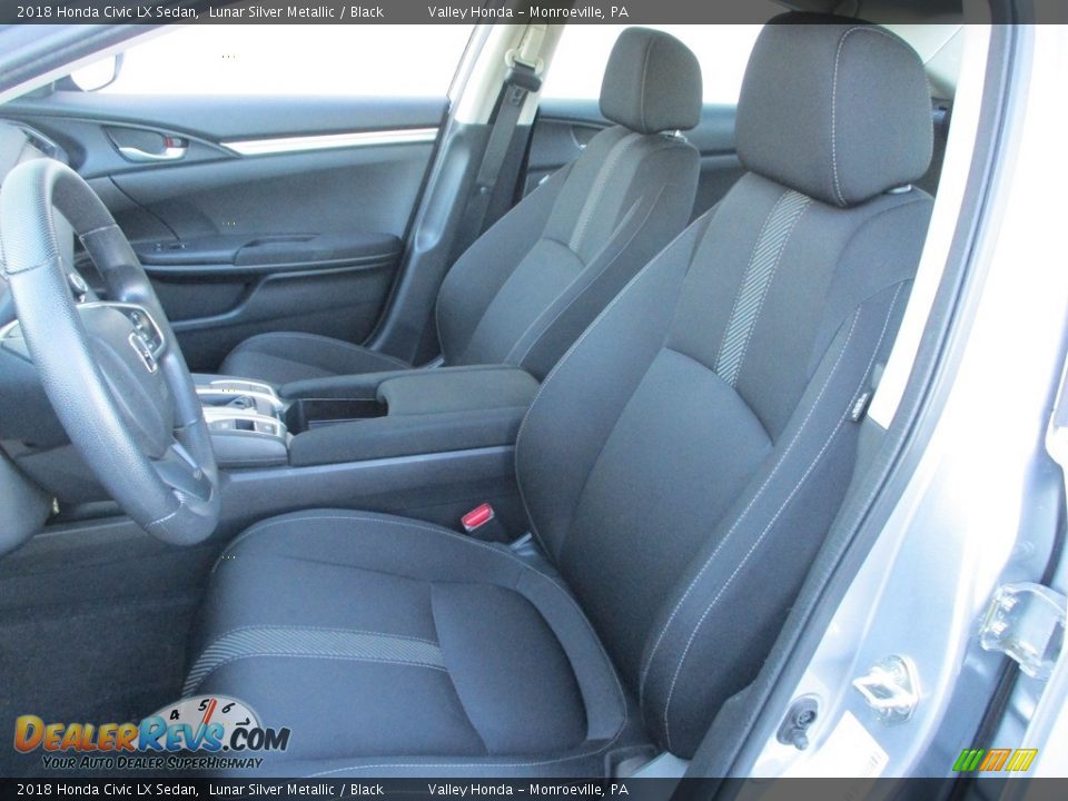 2018 Honda Civic LX Sedan Lunar Silver Metallic / Black Photo #11