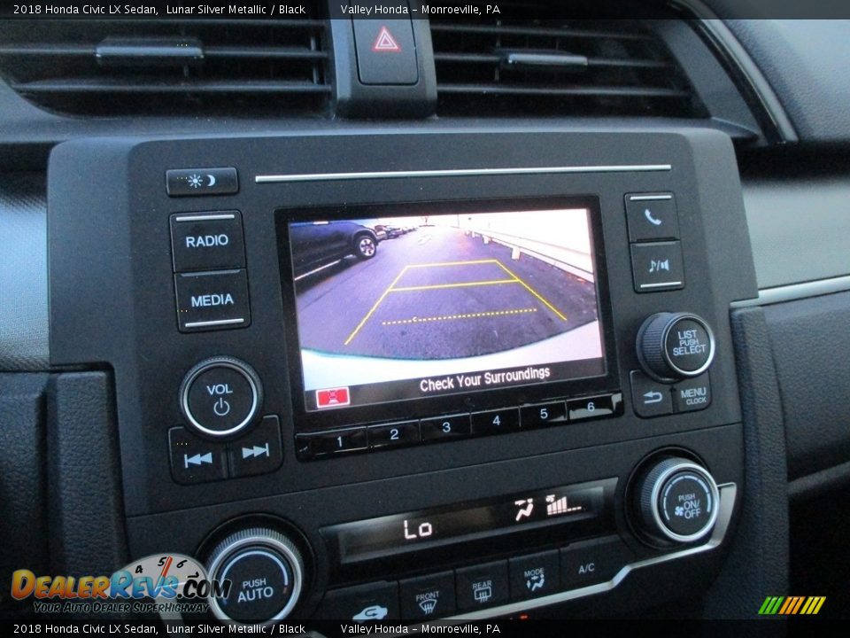 2018 Honda Civic LX Sedan Lunar Silver Metallic / Black Photo #15