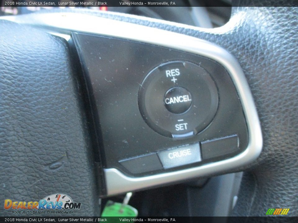 2018 Honda Civic LX Sedan Lunar Silver Metallic / Black Photo #18