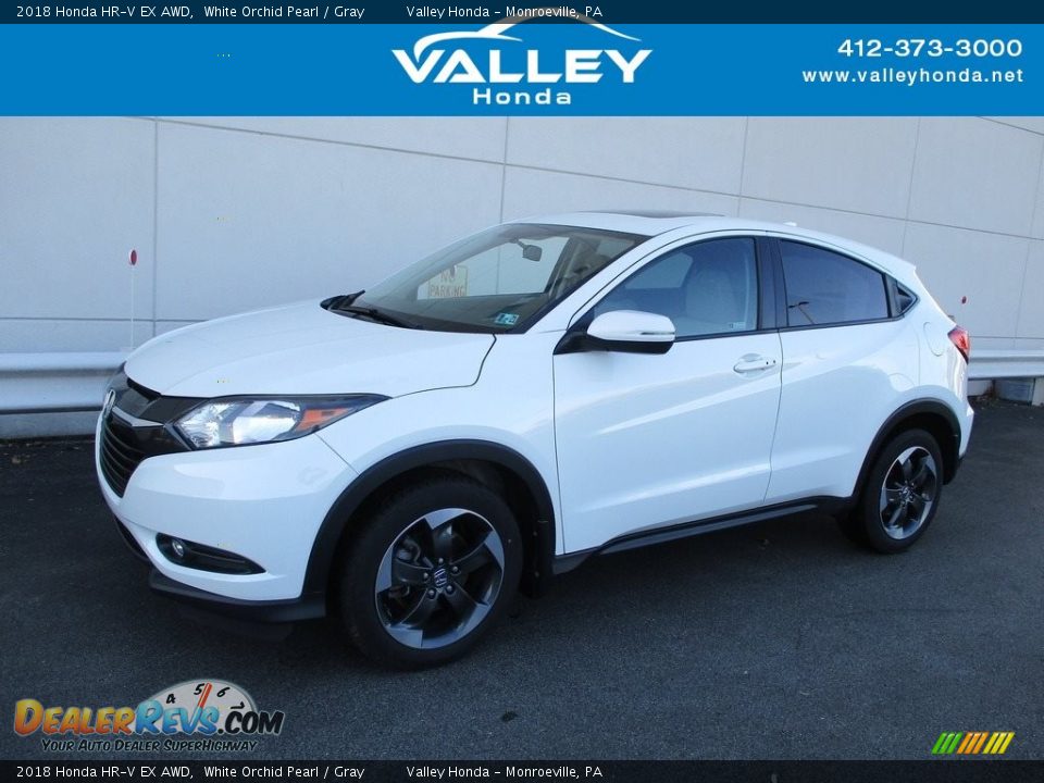 2018 Honda HR-V EX AWD White Orchid Pearl / Gray Photo #1