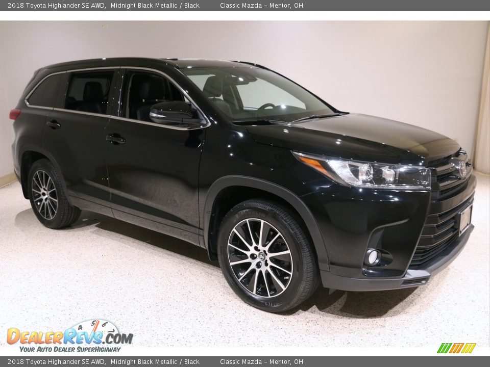 2018 Toyota Highlander SE AWD Midnight Black Metallic / Black Photo #1