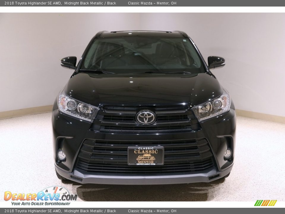2018 Toyota Highlander SE AWD Midnight Black Metallic / Black Photo #2