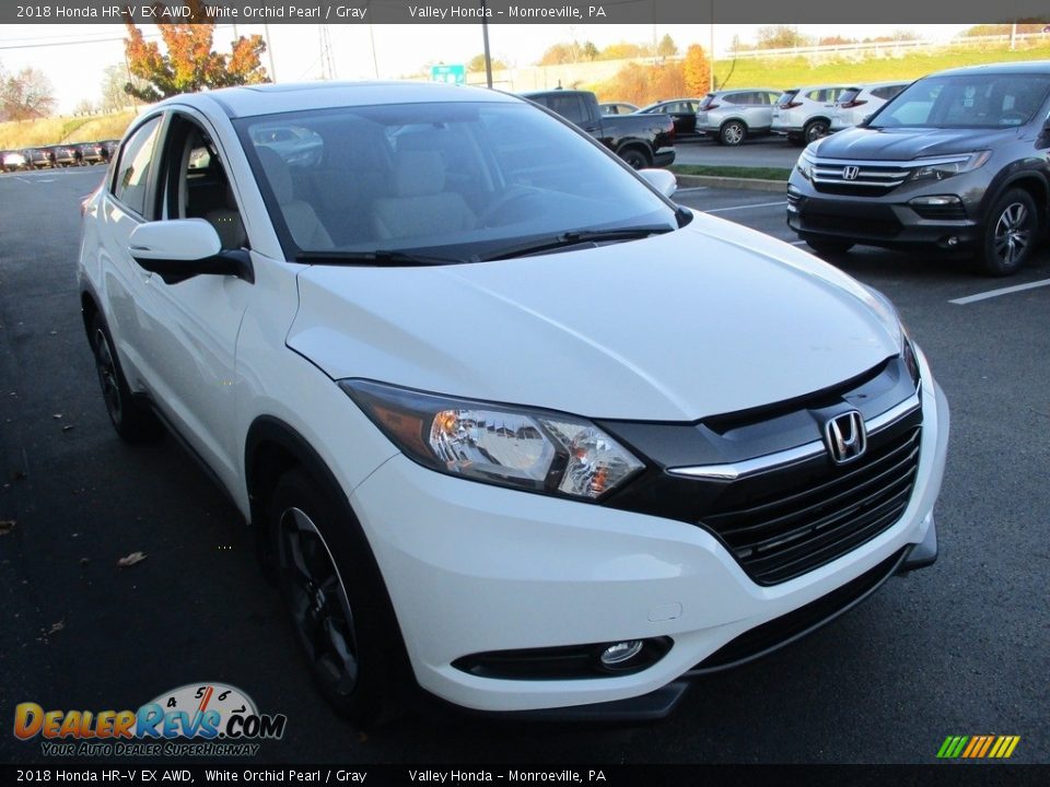 2018 Honda HR-V EX AWD White Orchid Pearl / Gray Photo #7