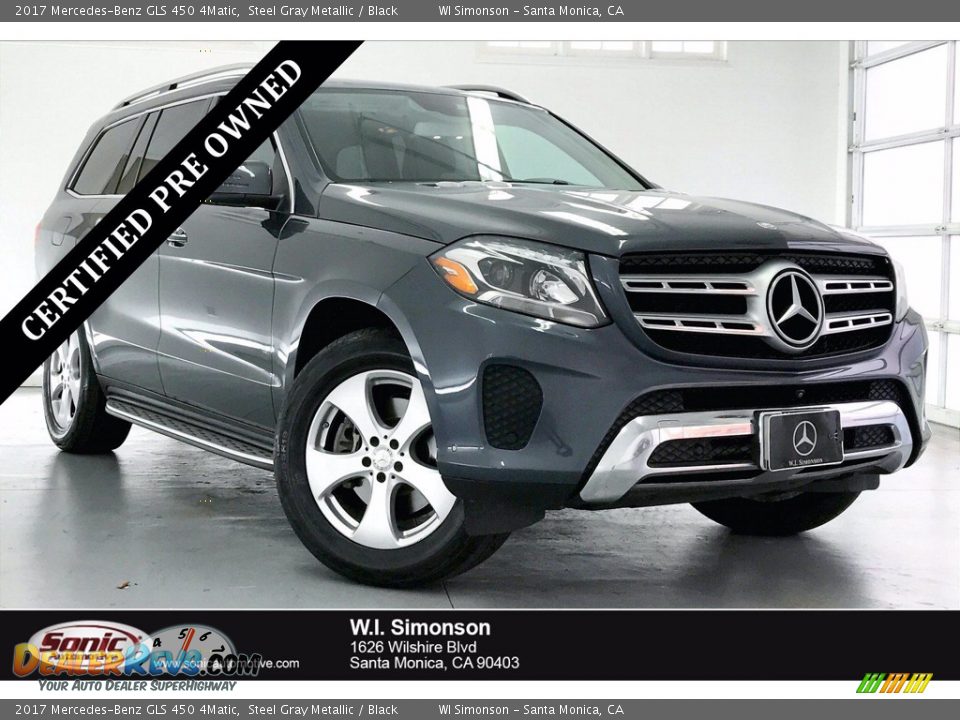 2017 Mercedes-Benz GLS 450 4Matic Steel Gray Metallic / Black Photo #1