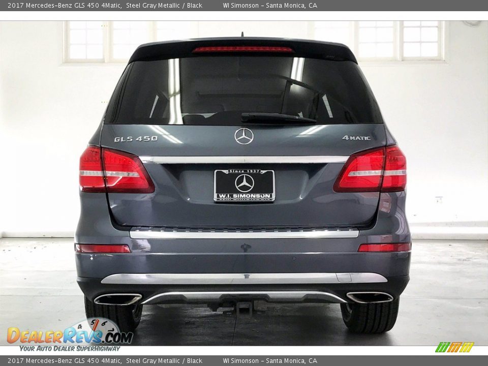 2017 Mercedes-Benz GLS 450 4Matic Steel Gray Metallic / Black Photo #3