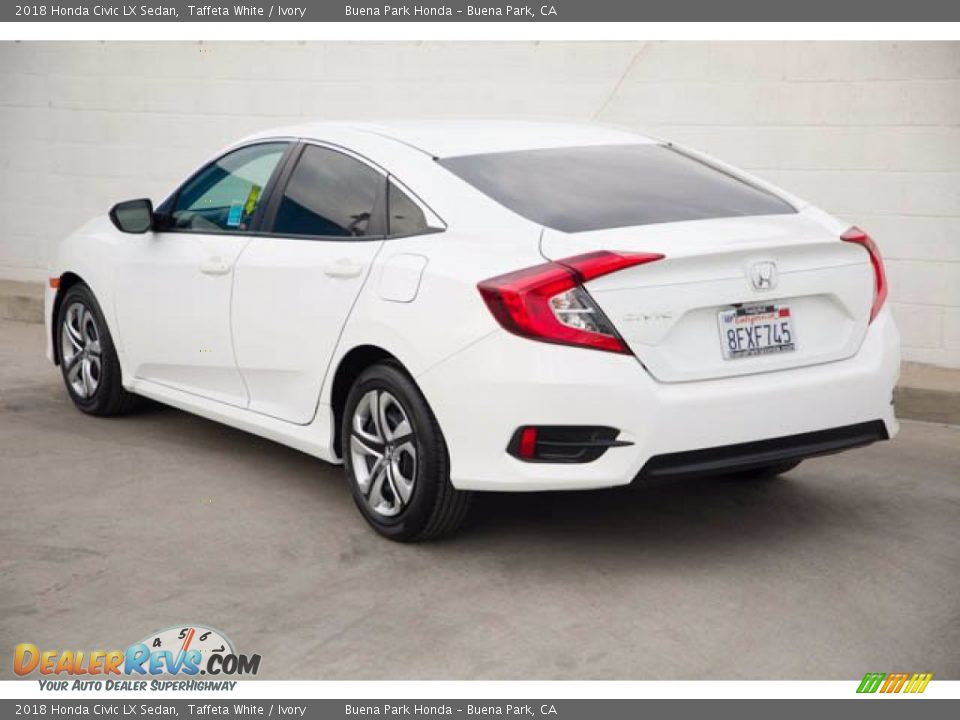 2018 Honda Civic LX Sedan Taffeta White / Ivory Photo #2